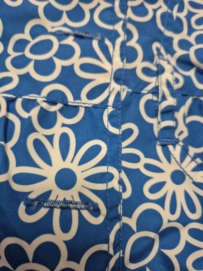 Trench parka 2 3 ans fleuri bleu - photo numéro 4