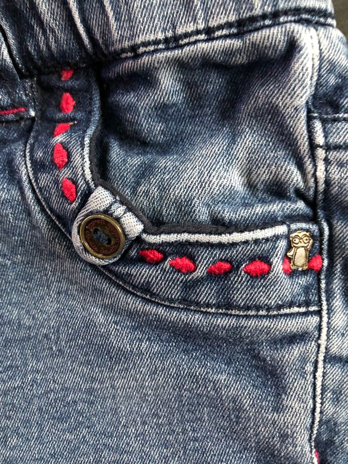 Jeans grosses coutures fuchsia 4 ans Sergent-major - photo numéro 4