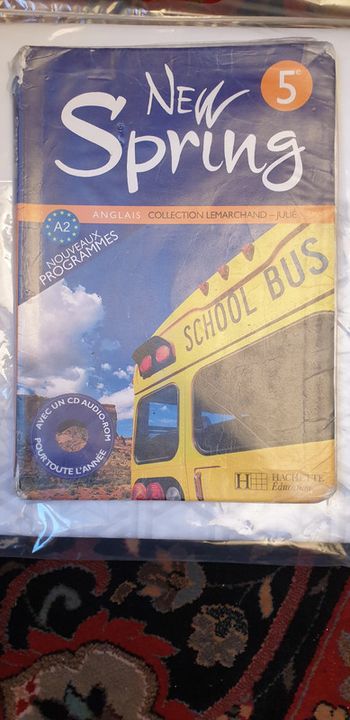 Livre New Spring 5e nouveaux programmes hachette