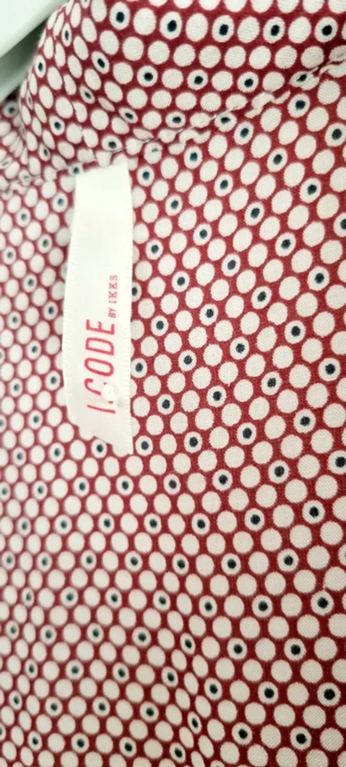 Robe courte imprimée bordeaux icode ikks 36 - photo numéro 3