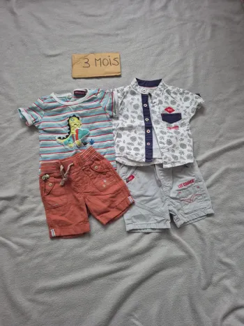 Lot bébé garçon 3 mois été