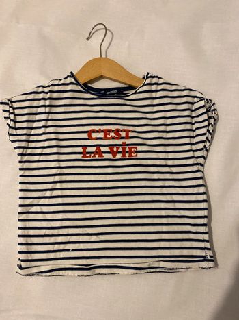 T-shirt 5 ans marinière Okaidi