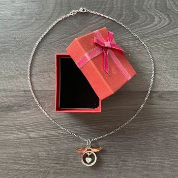 Collier cœur avec boite cadeau 🎁