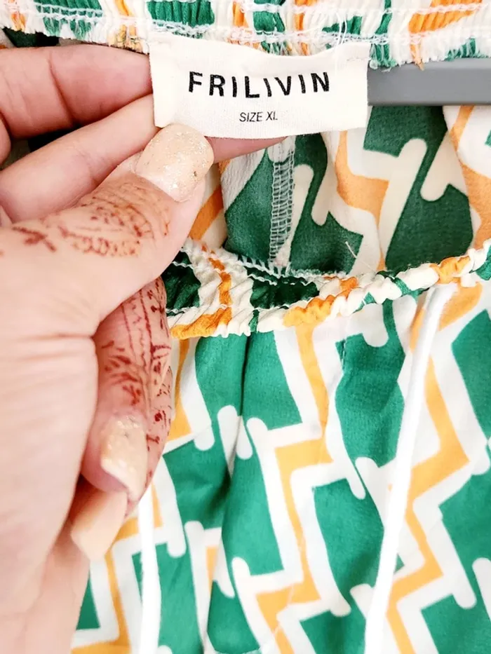 🟢 Ensemble d'été homme Frilivin - Taille L/XL - Motif graphique vert/jaune 🌞 - photo numéro 5