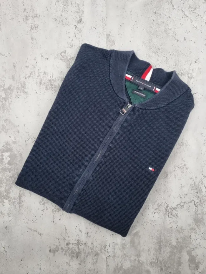 Veste zippée Tommy Hilfiger bleu marine, XXXL Hommes