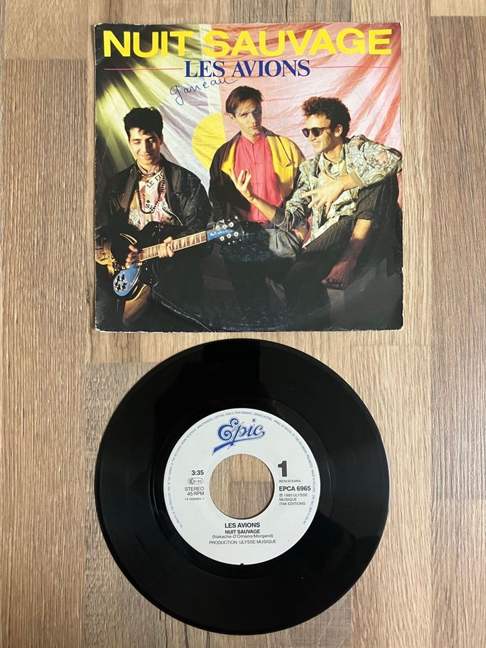 Vinyle 45 tours-Les avions-Nuit sauvage - photo numéro 1