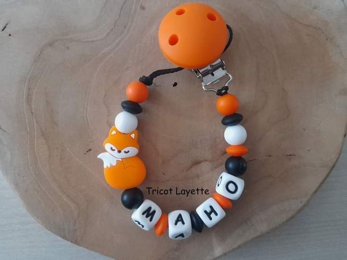 Attache tétine renard