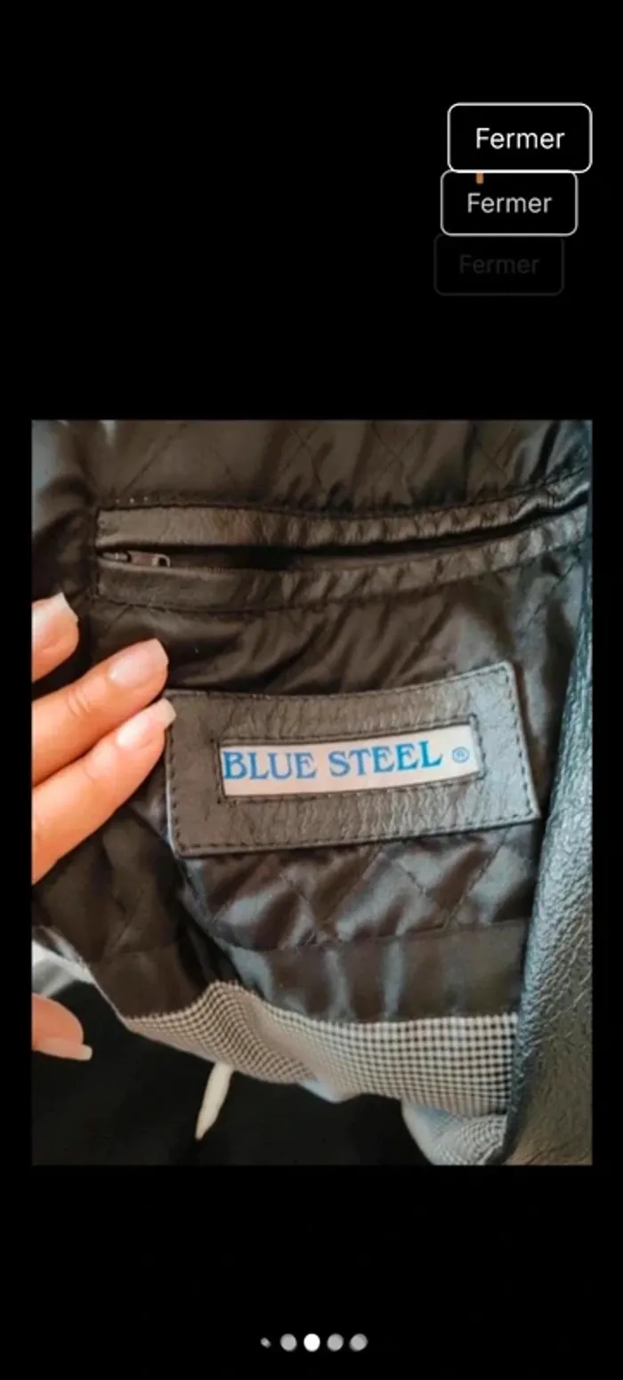 Veste 100%cuir taille 42 excellent état marque rehlinger - photo numéro 6