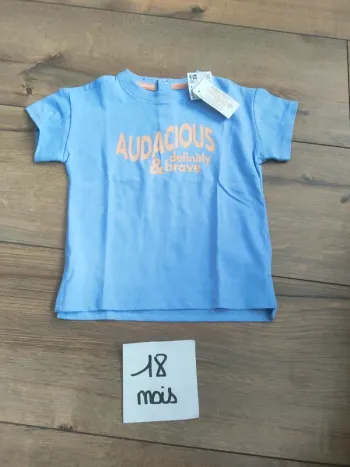 Tee shirt violet garçon 18 mois neuf Kiabi