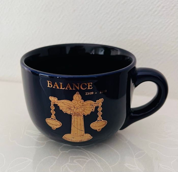 Bol signe astro Balance Marine/doré