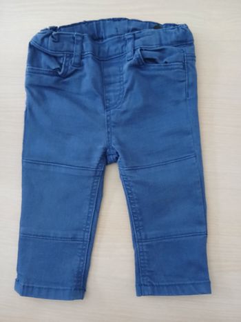 Pantalon bebe en coton taille 6/9 mois  couleur bleu marque HM