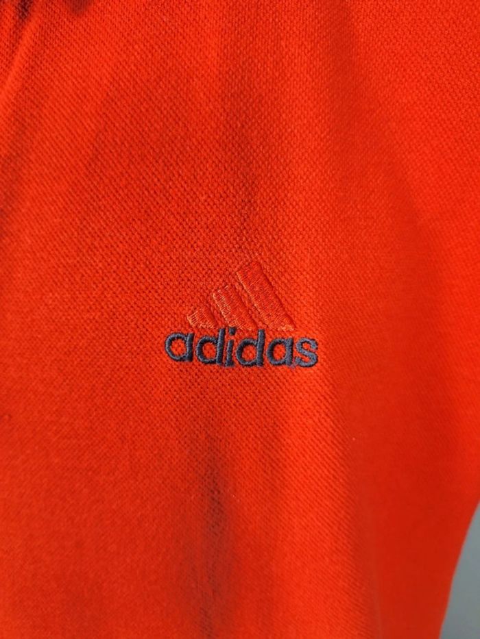 polo vintage Adidas manche courte homme rouge / taille L brodé (366) - photo numéro 4