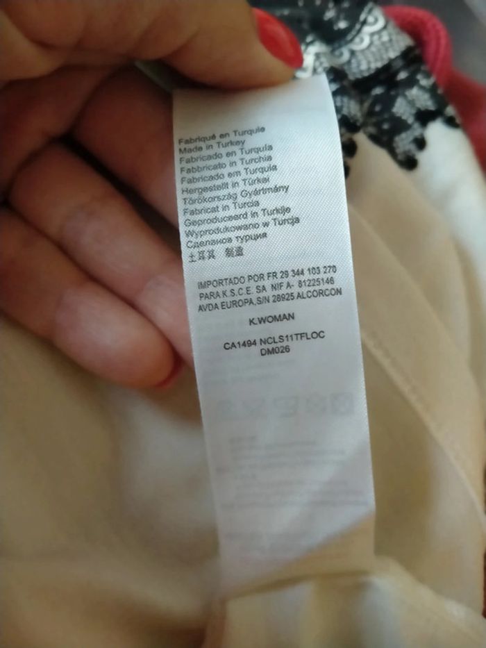 Haut blanc . Coeur oiseau. Femme. K.woman. taille 38 - photo numéro 10