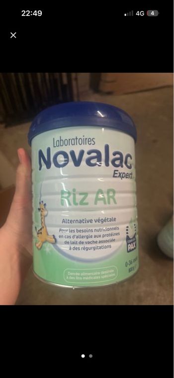 Boîte de lait novalac  riz ar 