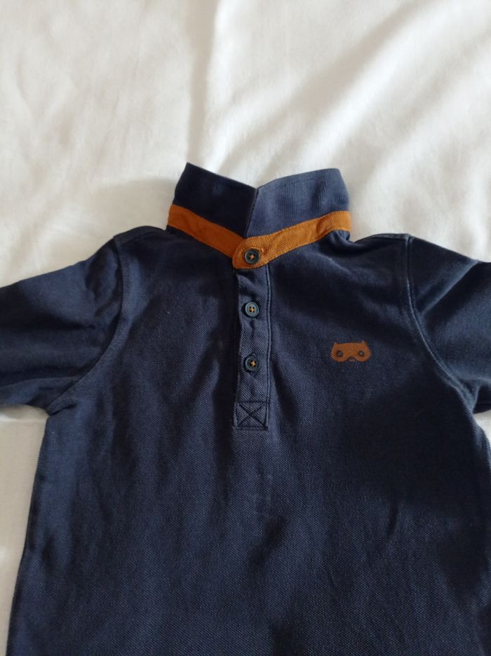 Marque tape à l'oeil taille 18 mois 80 cm polo manches longues couleur bleu foncé voir photos - photo numéro 4