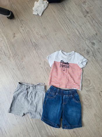 Ensemble short tee shirt manches courtes