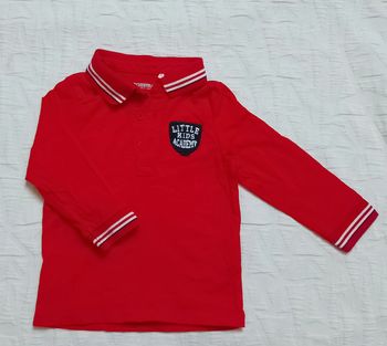 Orchestra polo manches longues rouge 12 mois