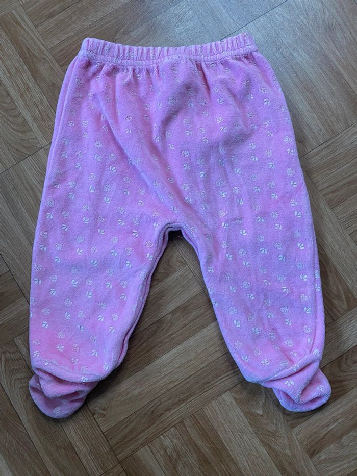 Pantalon de pyjamas rose rose taille 6 mois vintage Night - photo numéro 2