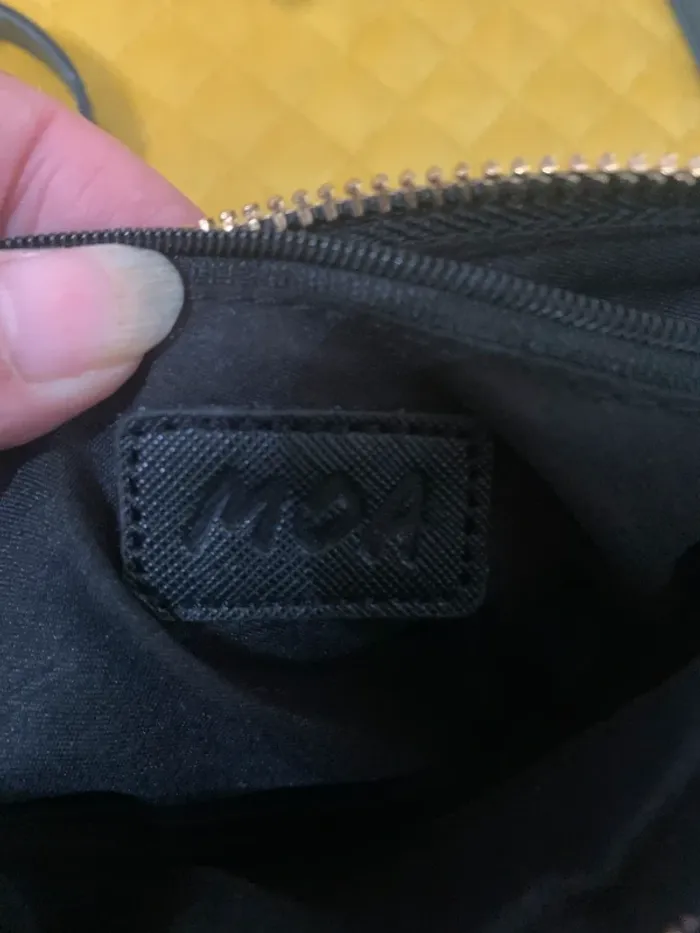 Sac à main Moa noir avec motif Ananas doré - photo numéro 9