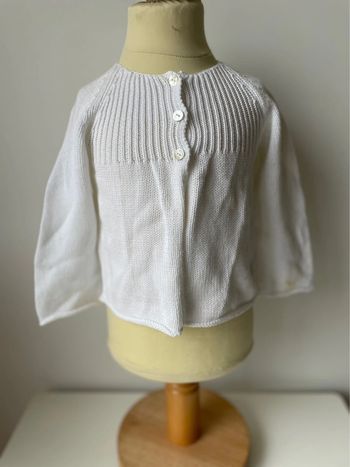 Gilet blanc bébé bonpoint
