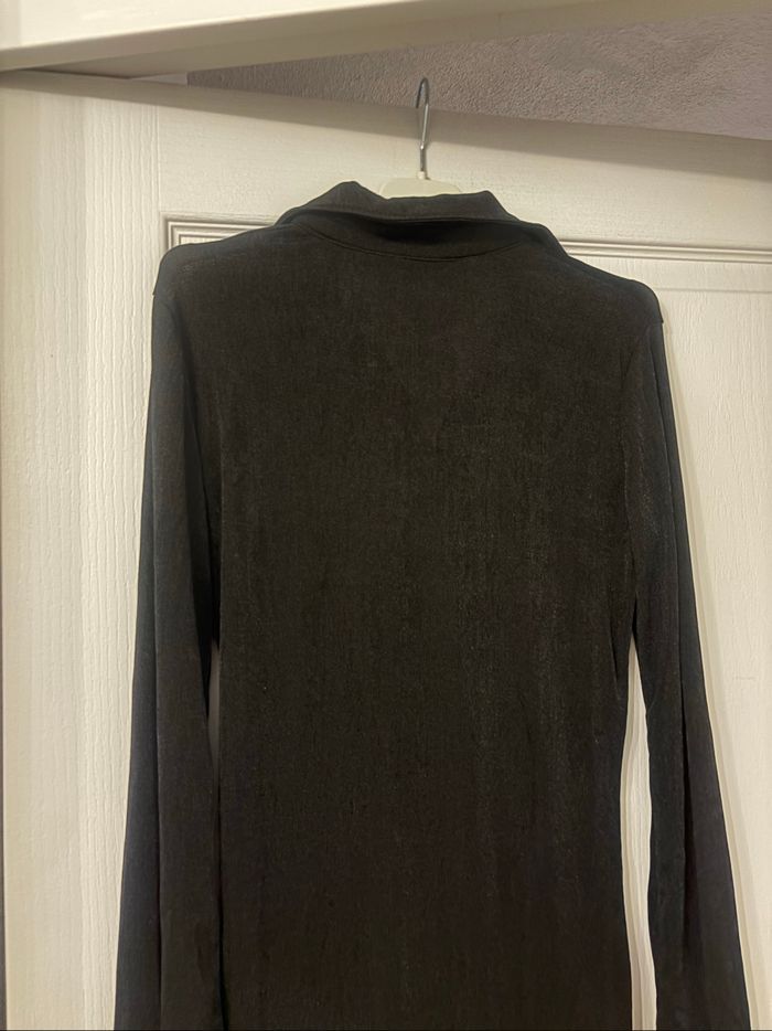 Robe moulante manches longues drapée S - photo numéro 8