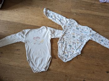 Lot 2 bodies manches longues boboli 18 mois