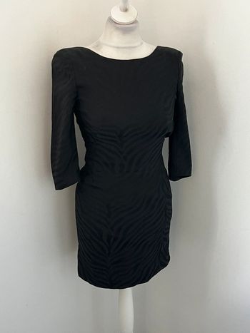 Robe noire motif zébré the Kooples XS