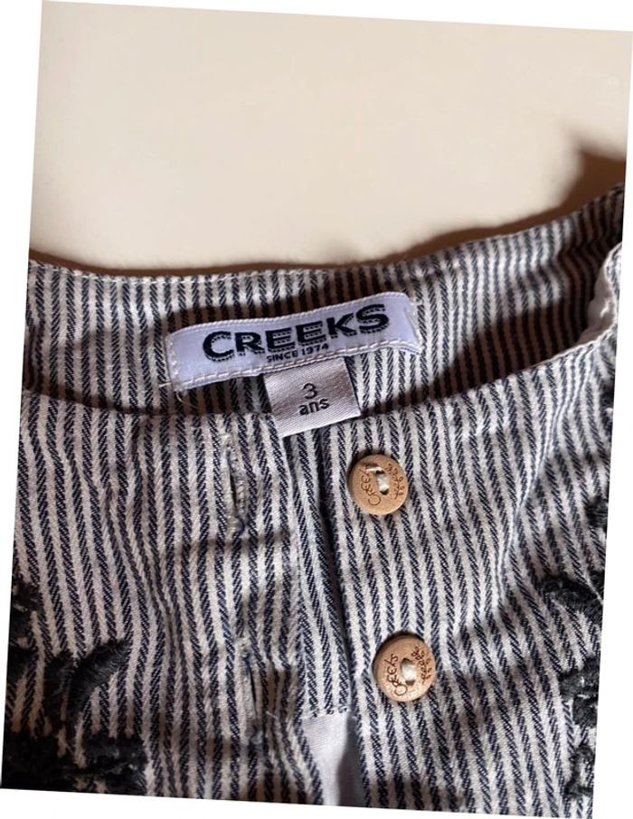 Robe Creeks rayée grise et blanche fille 3 ans - photo numéro 2
