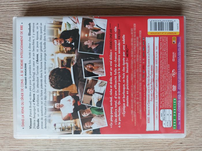 DVD "Le prénom" Patrick Bruel Valérie Benguigui Judith El Zein Charles Berling - photo numéro 2
