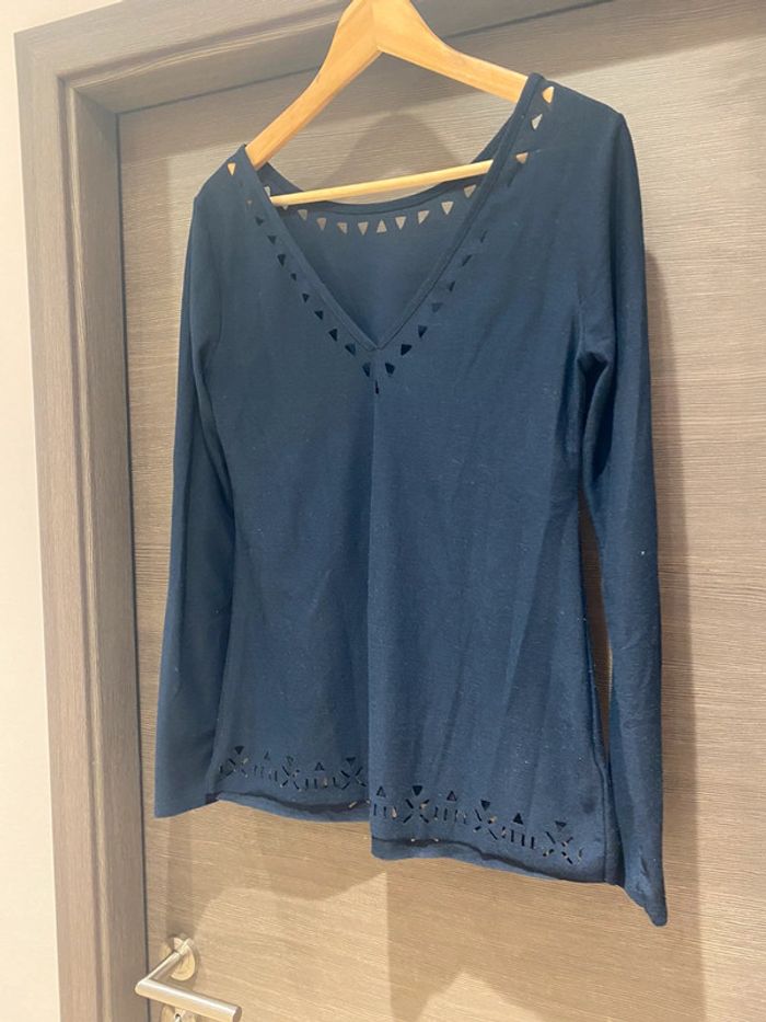 Haut manches longues décolleté dos promod taille m - photo numéro 3