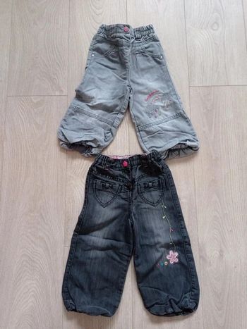 Lot de 2 pantalons jean boule gris Orchestra 18 mois