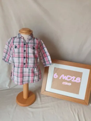 Chemise tunique manches longues Gémo fille 6 mois