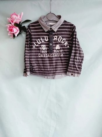 Polo manches longues Lulu Castagnettes 24 mois