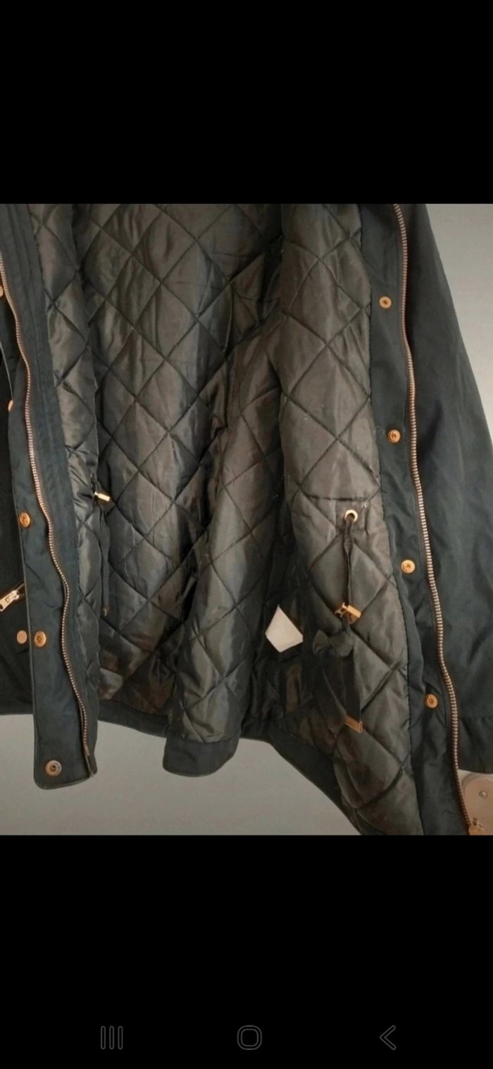 Parka noire femme avec poches et capuche taille S deluxe women - photo numéro 2