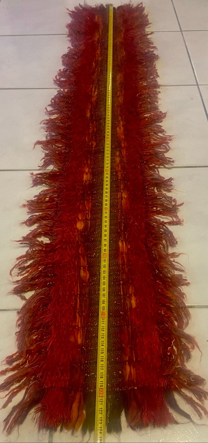 Écharpe poilue rouge et orange - photo numéro 5