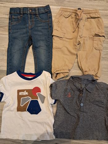 Pantalons et hauts 12 mois