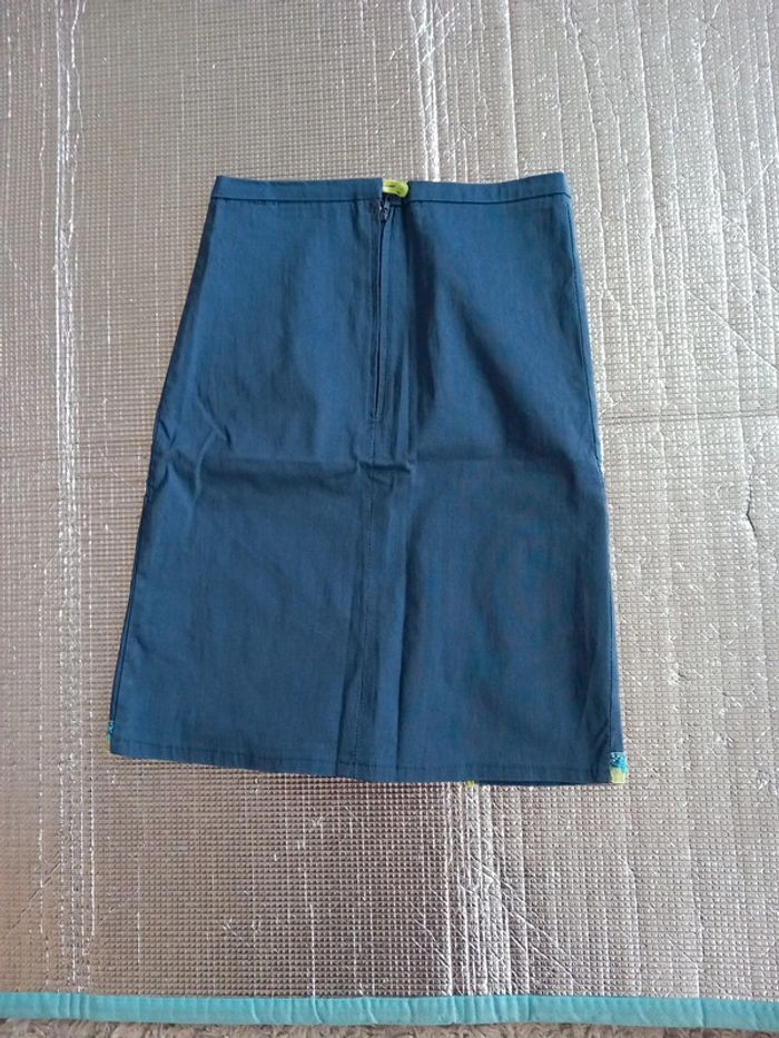 Jupe 12ans viscose elasthan bleu jeans - photo numéro 2