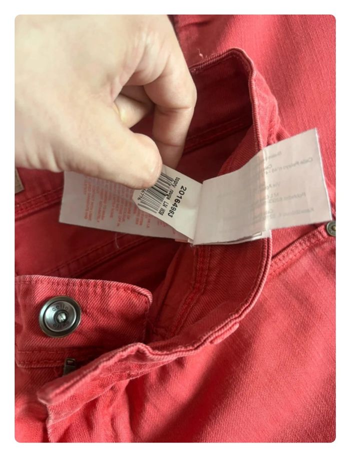 Jeans Celio rouge straight fit taille 38 C15 - photo numéro 9