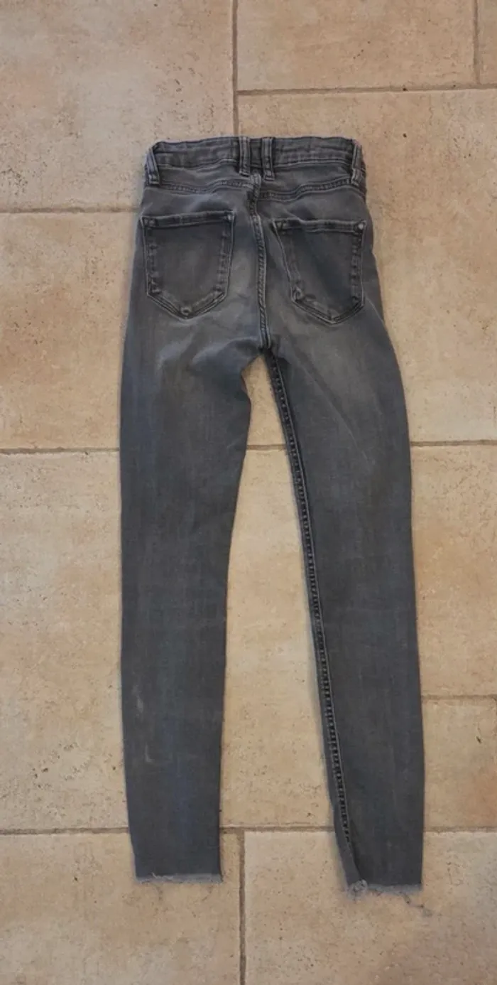Jean skinny gris MNG (Mango) Taille 34 / XS - photo numéro 3