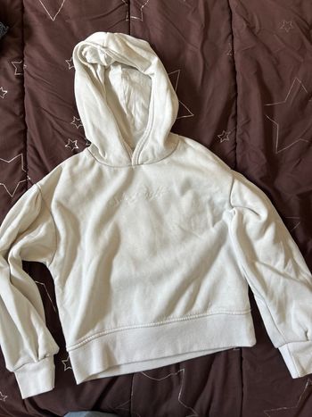 Pull court blanc cassé 