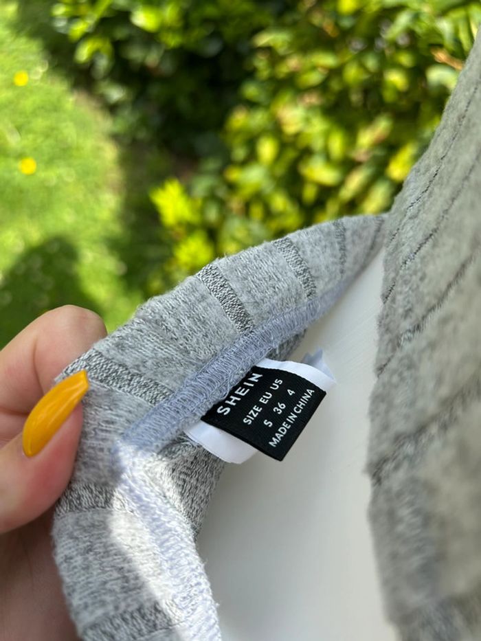 🩶Ensemble gris côtelé Shein pour femme - photo numéro 8