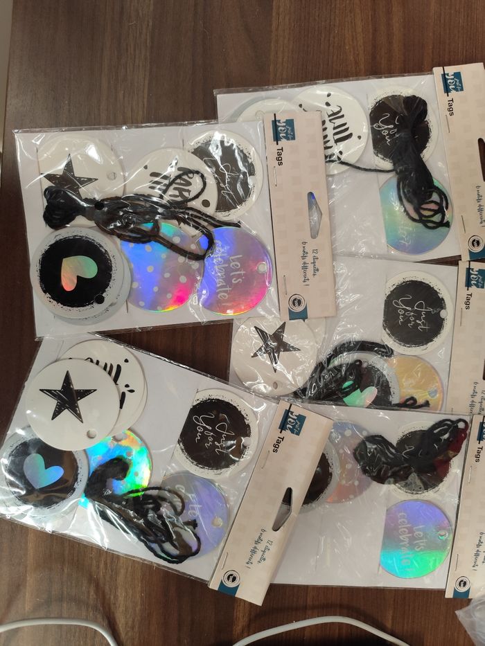 Lot de 5 paquets de 12 étiquettes tags