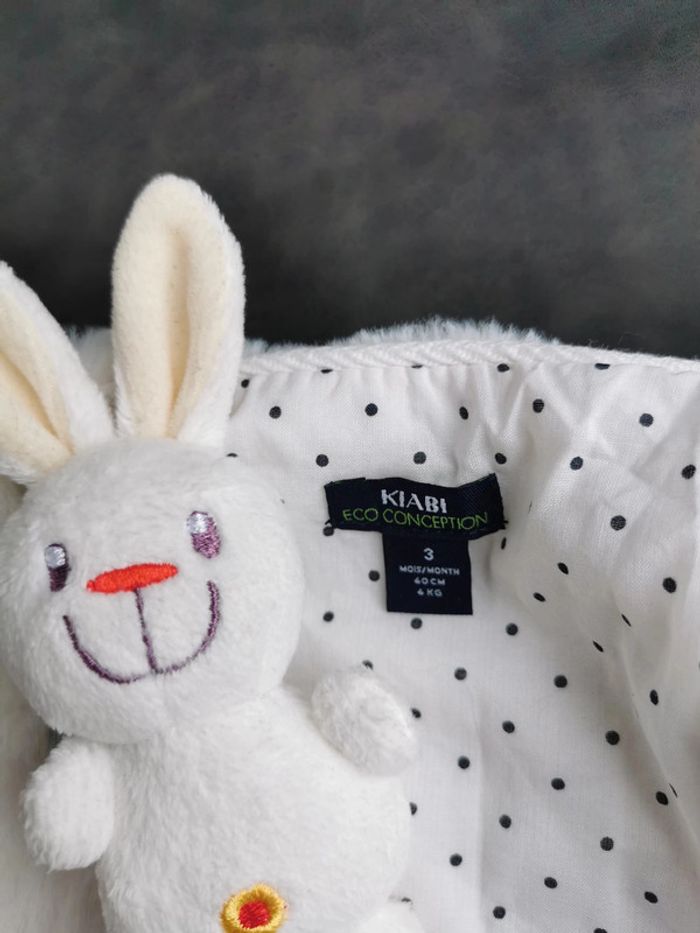 Gilet 👣 moumoute douce blanche, kiabi, 3mois - photo numéro 6