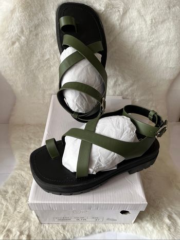 Sandales noire et vert olive, kaki Befree pointure 37