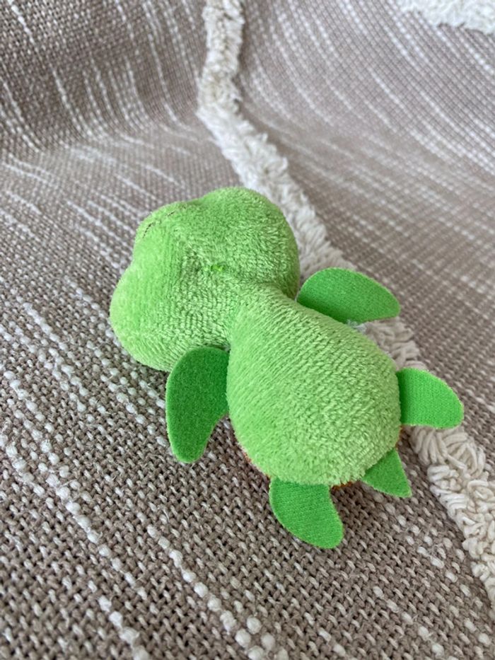 Peluche porte clé 10cm TY tortue verte et marron yeux brillant très bon état - photo numéro 5