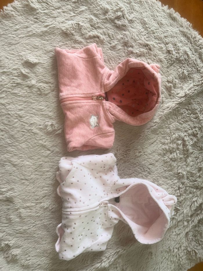 lots de 2 gilets fille 6 mois