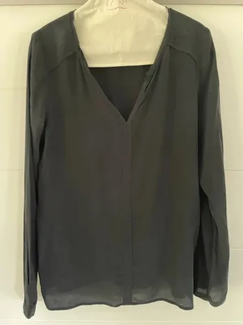 Blouse soie noire Comptoir des cotonniers 38