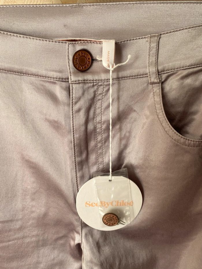 Superbe beau pantalon satiné See By Chloé neuf avec étiquette - photo numéro 4