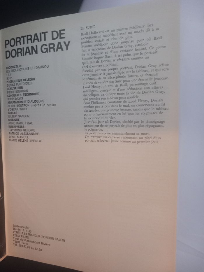 Affiche et synopsis du film portrait de Dorian Gray - photo numéro 7