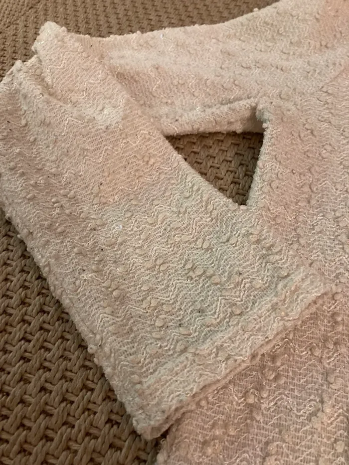 Gilet - veste écru à paillettes - photo numéro 4